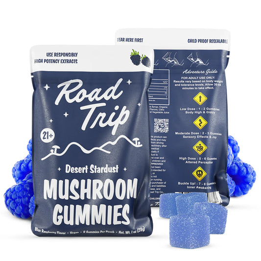 Road Trip Desert Stardust Mushroom Gummies 8ct - Blue Raspberry