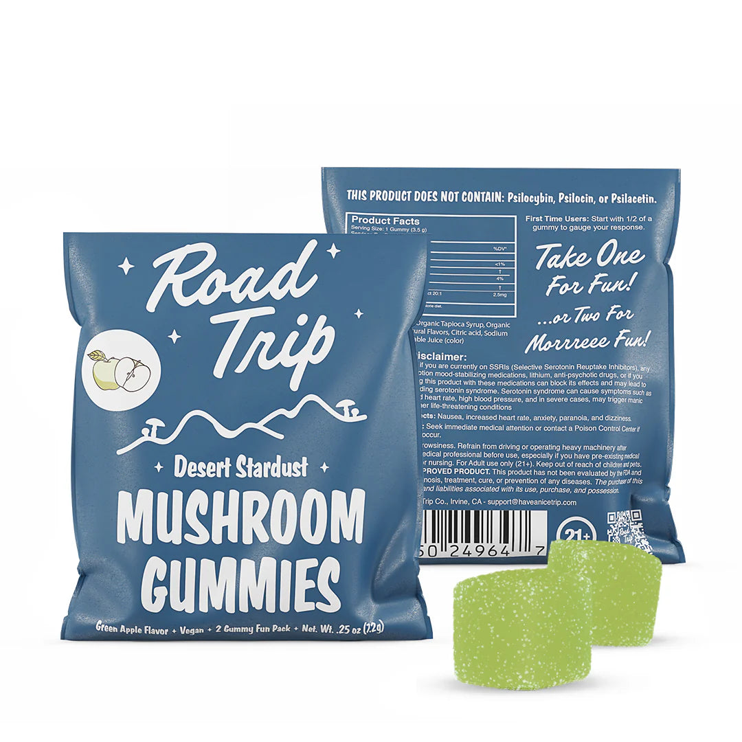 Road Trip Desert Stardust Magic Mushroom Gummies 8ct - Green Apple