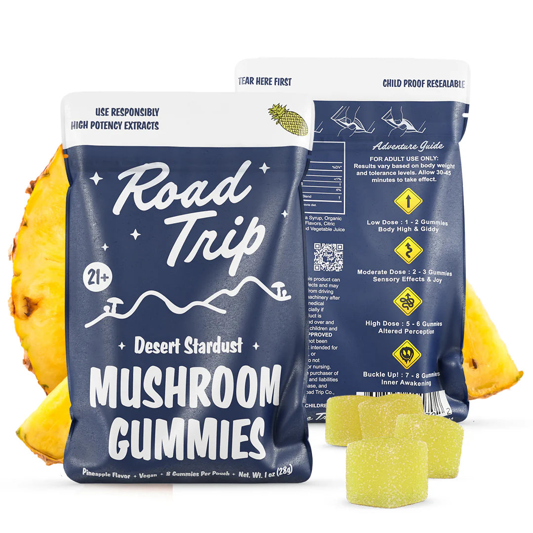 Road Trip Desert Stardust Magic Mushroom Gummies 8ct - Pineapple