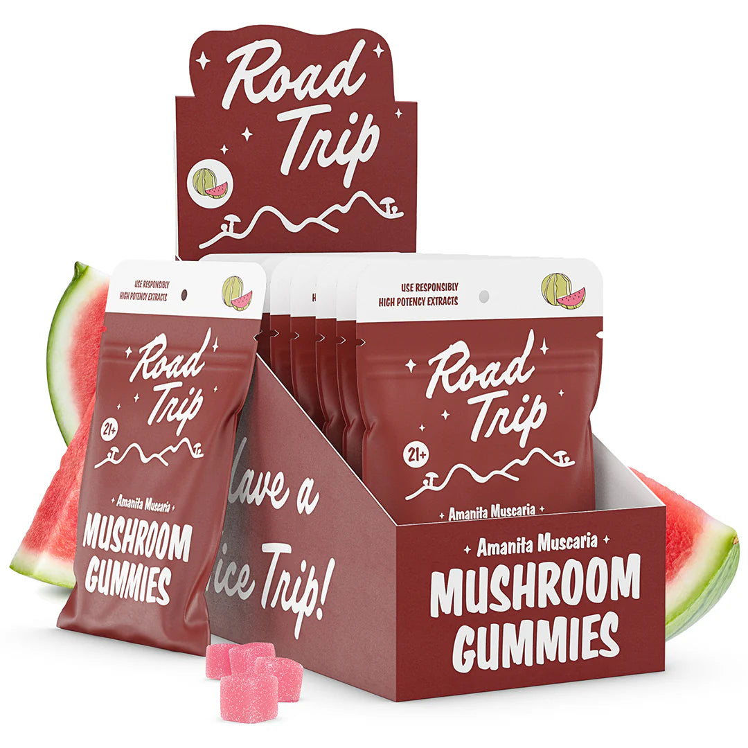 Road Trip Amanita Muscaria Magic Mushroom Gummies 8ct - Watermelon