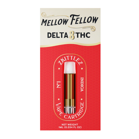 Mellow Fellow Delta 8 THC Vape Cartridge 1ml - Zkittlez (Indica)