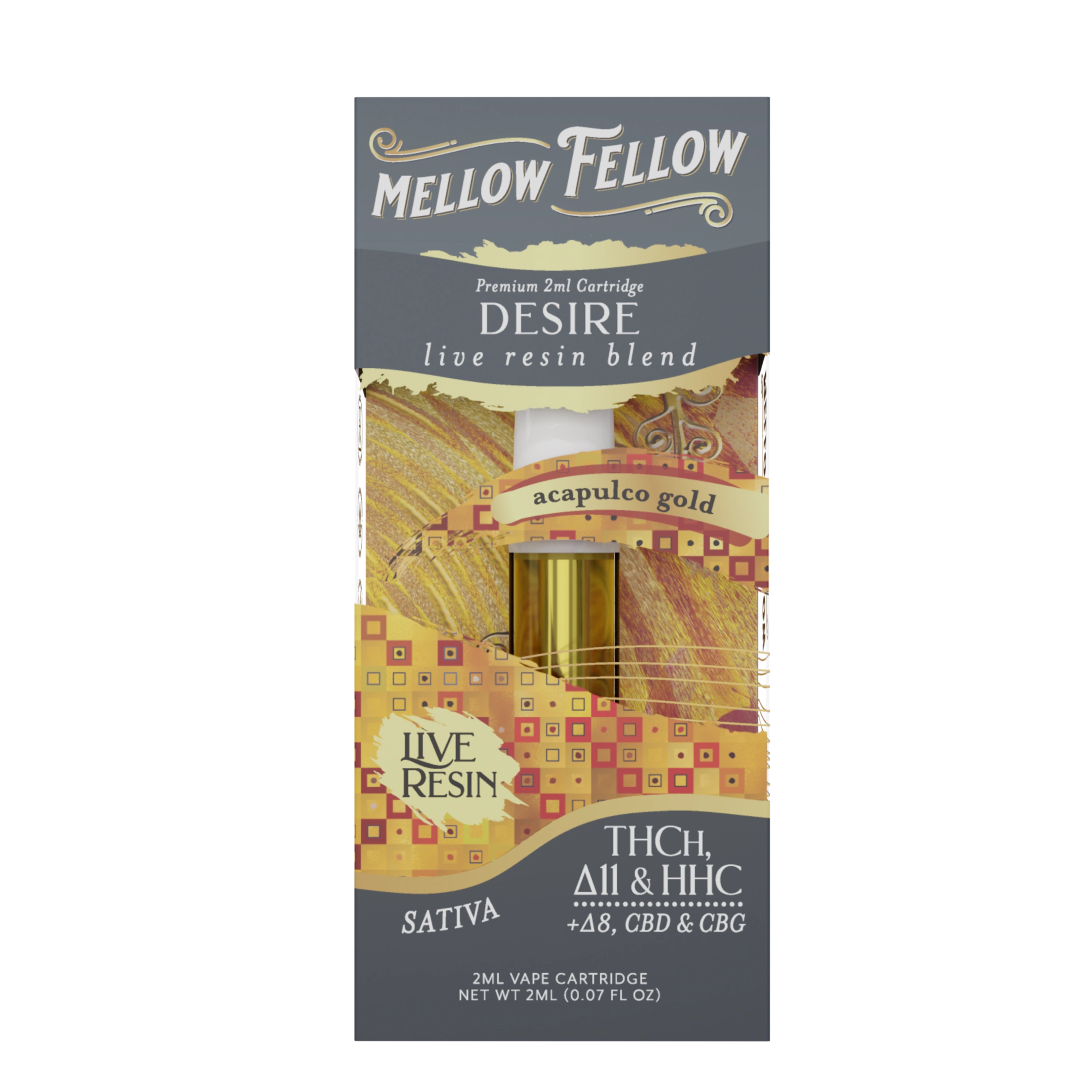 Mellow Fellow Live Resin Premium Blend Vape Cartridges 2ML For Sale – S.GEM