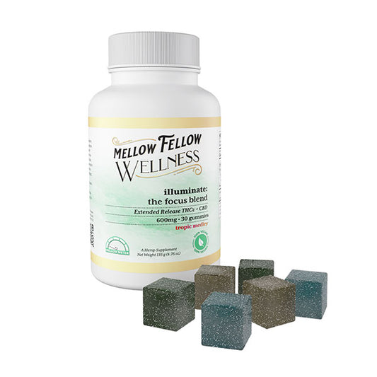 Mellow Fellow Illuminate Blend Wellness Gummies | (30ct) 600mg