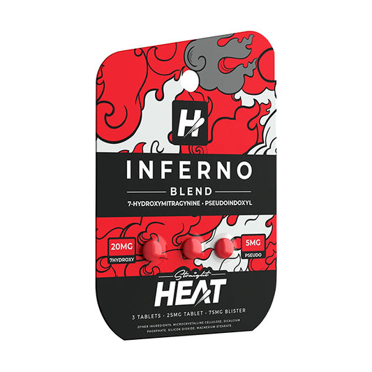 Straight Heat Inferno Blend 7OH + Pseudo Tablet | 3 Count