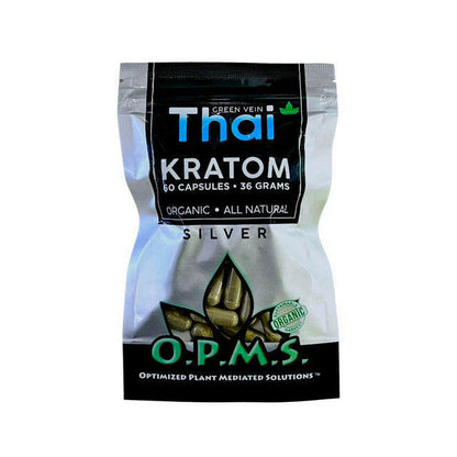 OPMS Silver Kratom Capsules – Green Vein - THAI